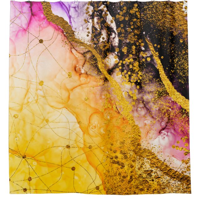 Transparent creativity. Abstract clouds -ART. Mast Shower Curtain (Front)