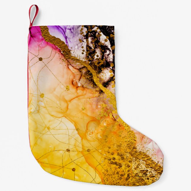 Transparent creativity. Abstract clouds -ART. Mast Small Christmas Stocking (Front)
