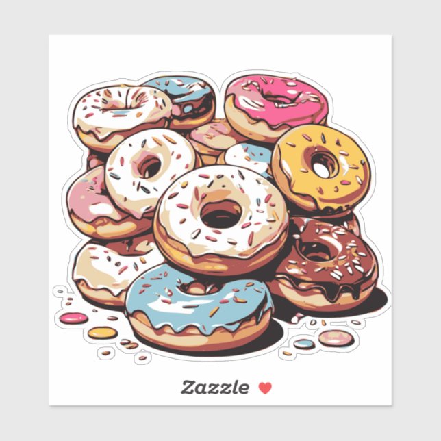 Transparent Doughnuts Sticker (Sheet)