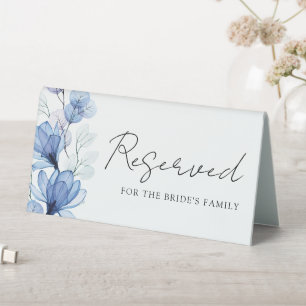 Transparent Dusty Blue Floral Reserved