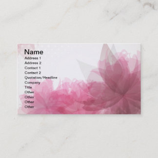 Transparent flowers business card
