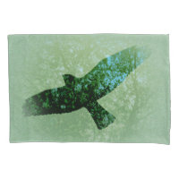 Transparent Flying Black Crow Green Trees Photo