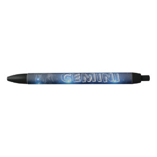 Transparent Gemini Black Ink Pen