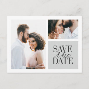 TRANSPARENT GLAZE SAVE THE DATE ANNOUNCEMENT POSTCARD