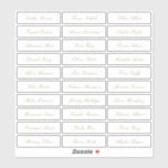 Transparent gold classic elegant script guest name<br><div class="desc">Modern minimalist wedding guest names sticker with stylish classic script name in gold colour,  simple and elegant. Can be used on place cards for wedding and any other event. Available in Clear and White.</div>
