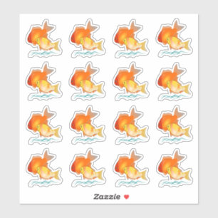 Transparent Goldfish Stickers