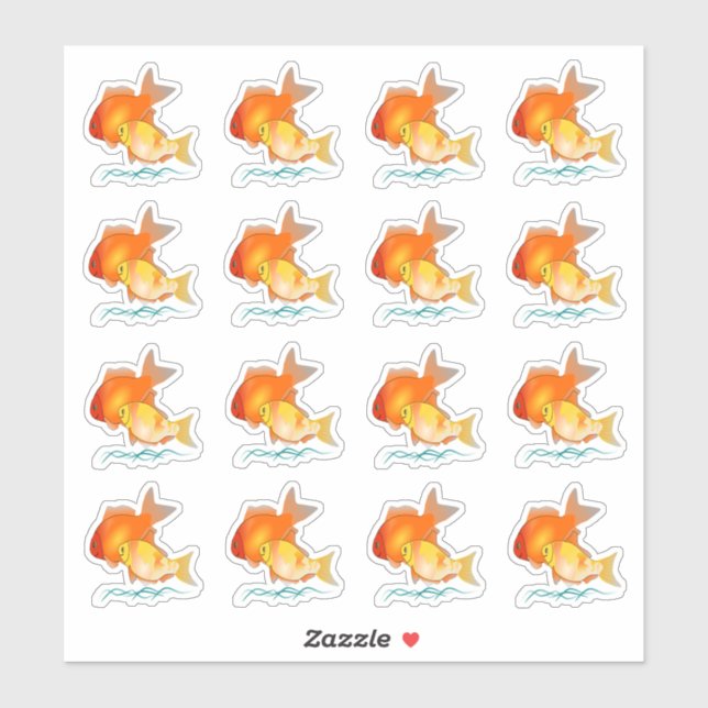 Transparent Goldfish Stickers (Sheet)