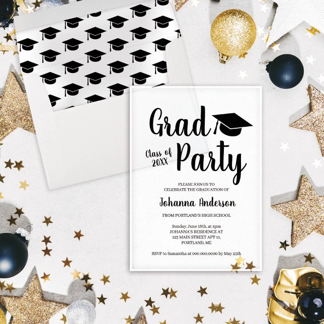 Transparent Graduation Party Acrylic Invitation (Transparent Graduation Party Acrylic Invitation
)