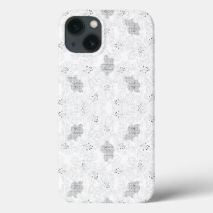 Transparent Grid Overlay – Editable PNG Texture iPhone 13 Case