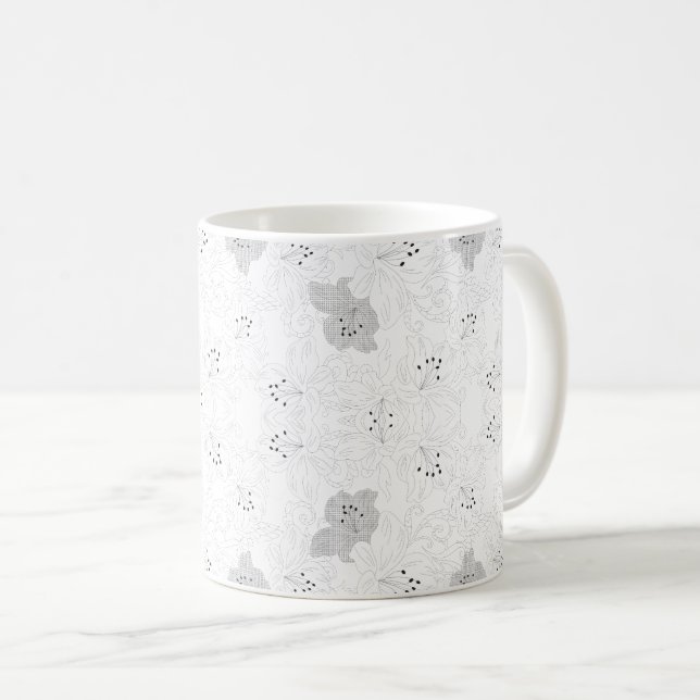 Transparent Grid Overlay – Editable PNG Texture Coffee Mug (Front Right)