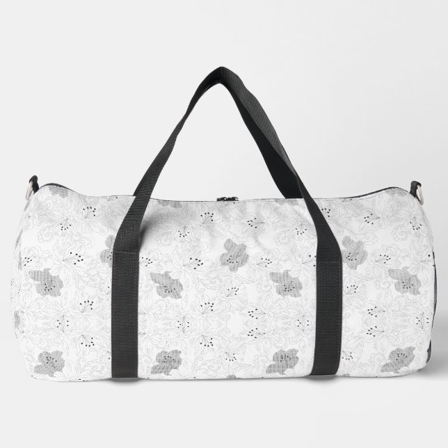 Transparent Grid Overlay – Editable PNG Texture Duffle Bag (Front)