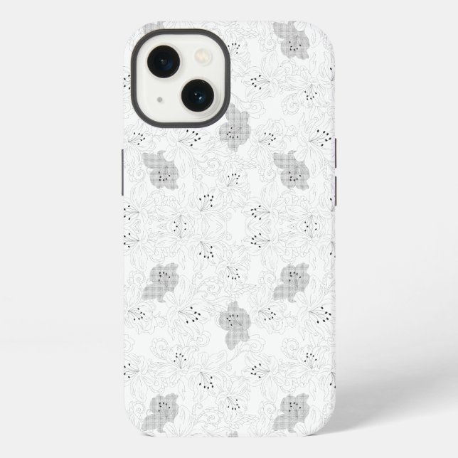 Transparent Grid Overlay – Editable PNG Texture iPhone Case (Back)
