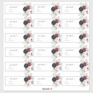 Transparent Guest Address Blush Burgundy Navy