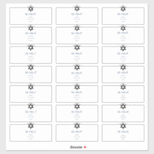 Transparent Guest Address Labels, Navy Ink