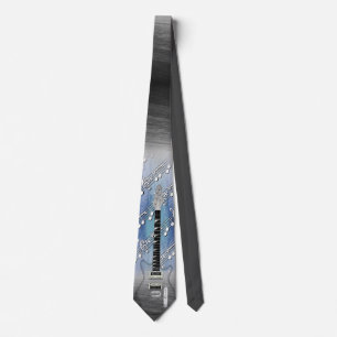 Transparent Guitar Music Tie