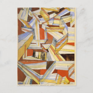 Transparent in perspective Grooved by Paul Klee Postcard