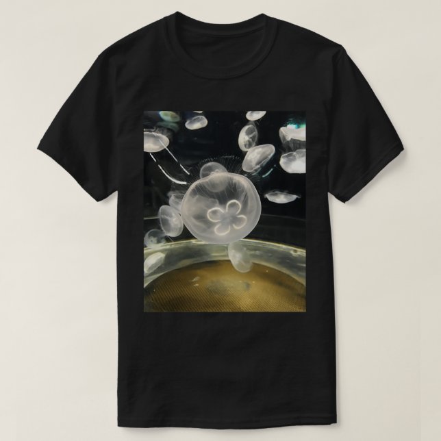 Transparent Jellyfish swimming freely T-Shirt (Design Front)