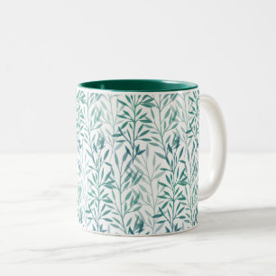 Transparent leaves and branches Two-Tone coffee mug