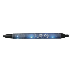 Transparent Leo Black Ink Pen