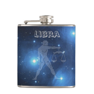 Transparent Libra Hip Flask