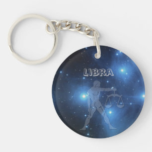 Transparent Libra Key Ring
