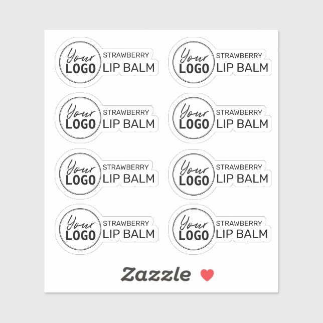 Transparent Lip Balm Logo Labels (Sheet)
