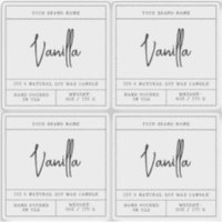 Transparent modern candle label sticker