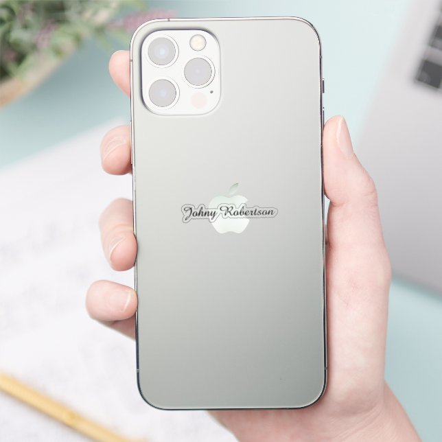 Transparent Name Plain Elegant Professional Modern (Phone)