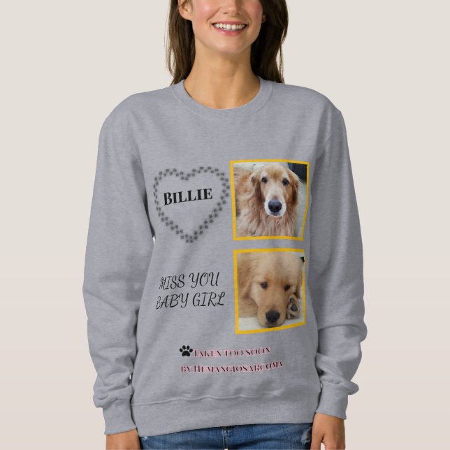 Transparent Pet Tribute  Sweatshirt (Front)