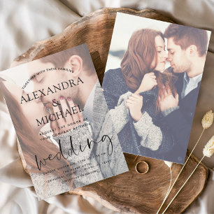 Transparent Photo Wedding Invitations
