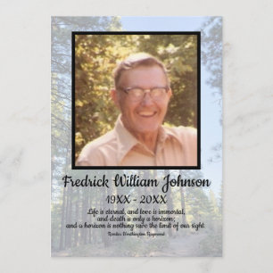 Transparent Pine Tree Forest Quote Photos Funeral Program
