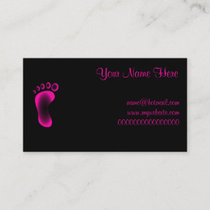 Transparent Pink Foot Business Card