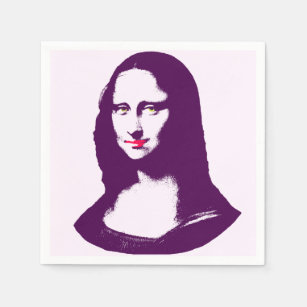 Transparent Pop Art Mona Lisa Napkins