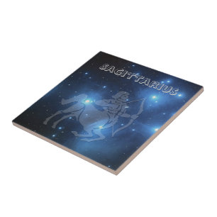 Transparent Sagittarius Ceramic Tile