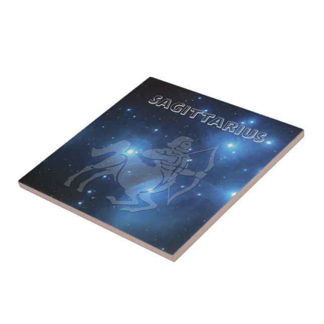 Transparent Sagittarius Ceramic Tile (Side)