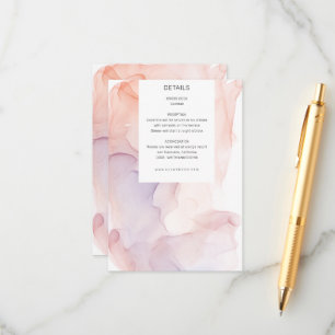 Transparent Silk Elegant Modern Reception Card