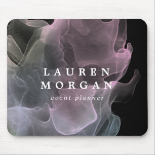 transparent silk elegant monogram mouse pad