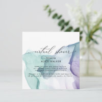 Transparent Silk Virtual Shower Invitation