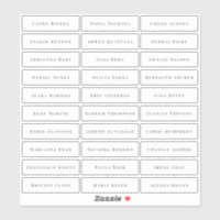 Transparent simple elegant classic guest names