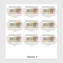 Transparent Soy Candle Labels Gold Opal Sparkles