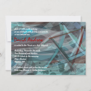 TRANSPARENT STAR Bar Mitzvah Invitation