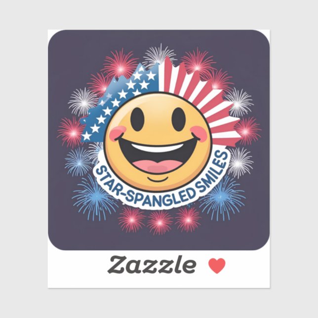 Transparent Star-Spangled Smiles  (Sheet)
