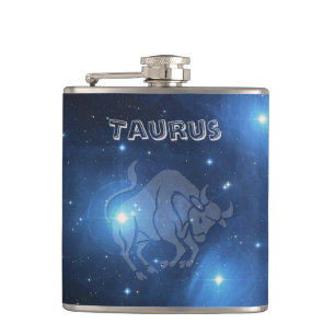 Transparent Taurus Hip Flask