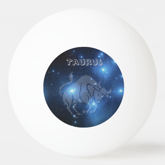 Transparent Taurus Ping Pong Ball (Front)