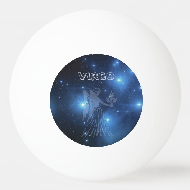 Transparent Virgo Ping Pong Ball (Front)