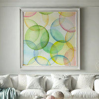 Transparent Watercolor Painting Prints Circles