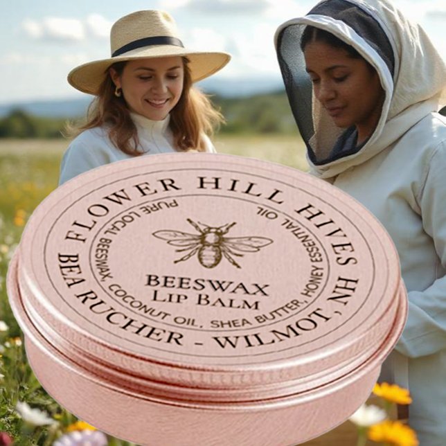 Transparent Waterproof Apiary Lip Balm Label 1.85" (Creator Uploaded)