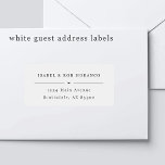 Transparent Wedding Guest Address Labels<br><div class="desc">Guest address labels are perfect for your wedding, bridal shower, engagement party, birthday, etc. Add name and address information for each guest (leaving a line space in between the names and the address.) 21 label are included per sheet. After personalising a sheet with your guest information, add it to your...</div>