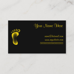 Transparent Yellow Foot Business Card