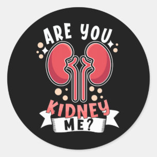 Transplant Awareness Kidney Health Dialysis Tech 1 Classic Round Sticker